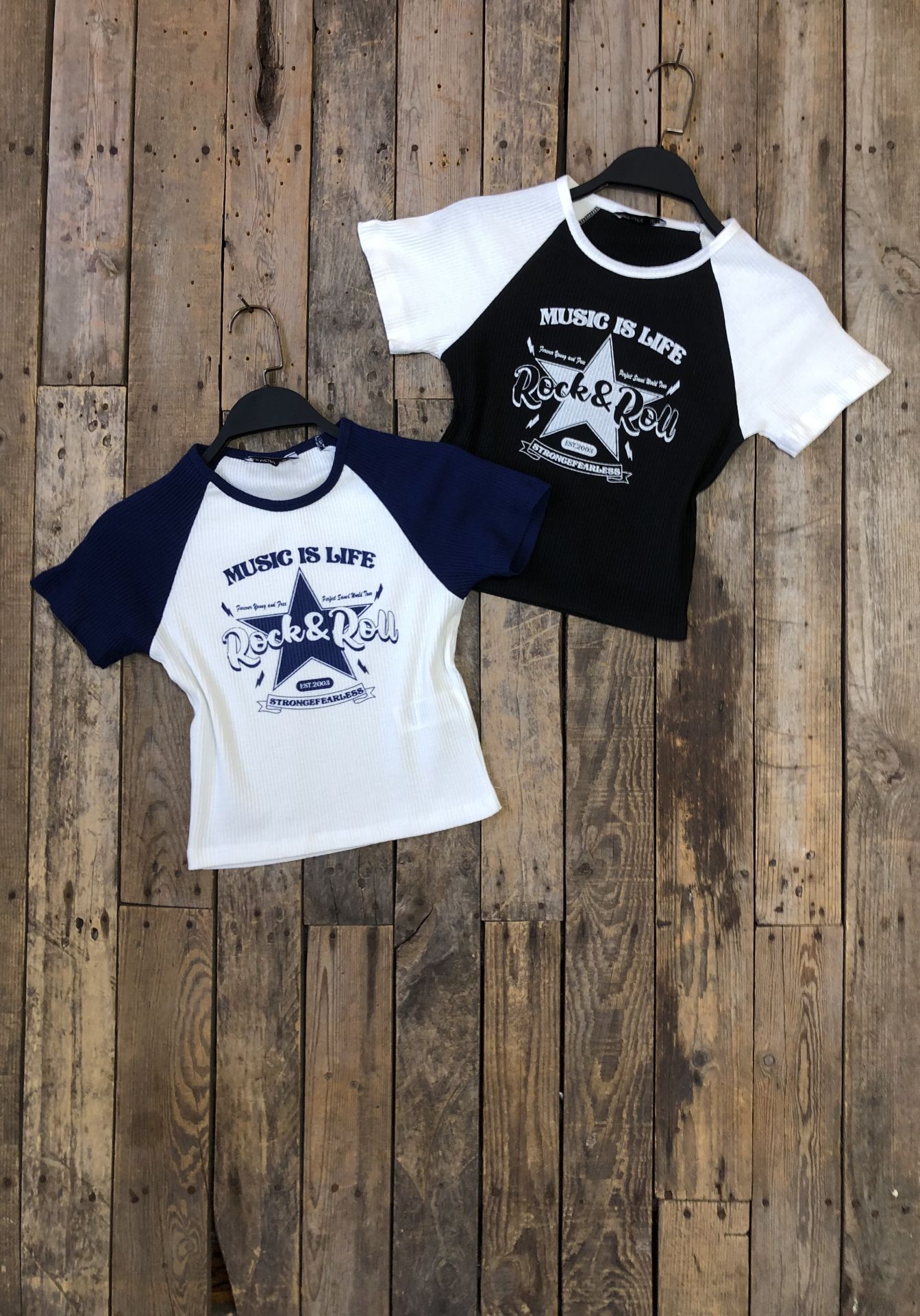 Yıldız Baskılı Crop Bluz