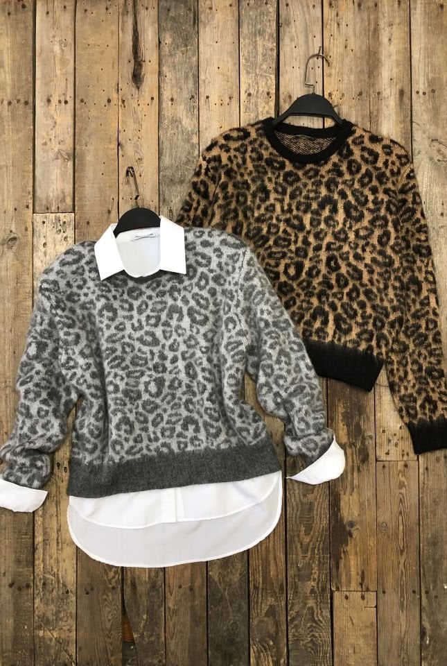 Leopar Desenli Kazak