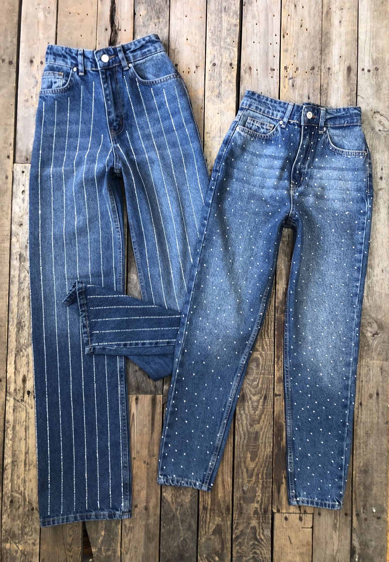 Taşlı Mom Jean