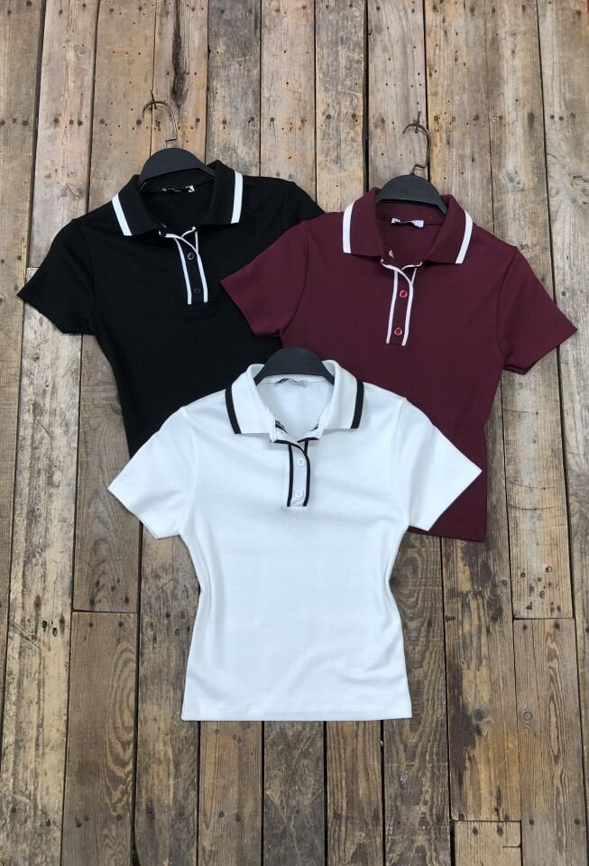 Polo Yaka Penye Bluz