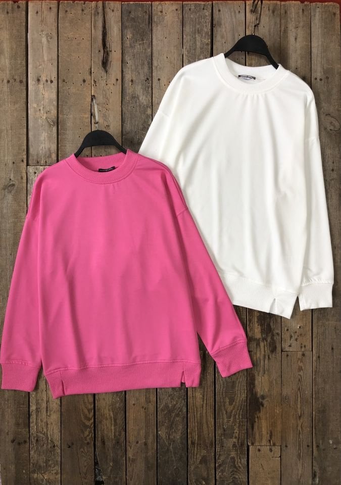 Yanları Yırtmaçlı 2 İplik Sweat