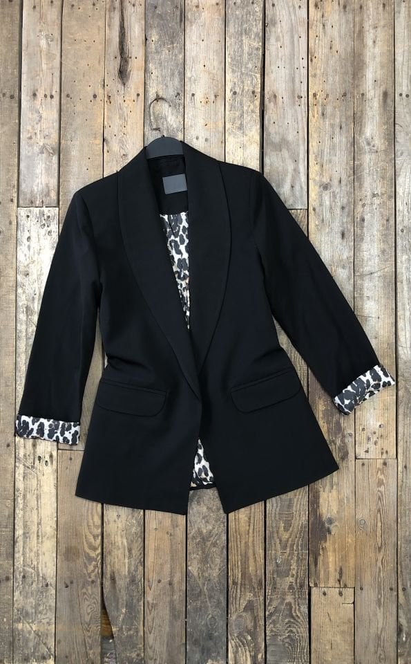Leopar Detaylı Ceket