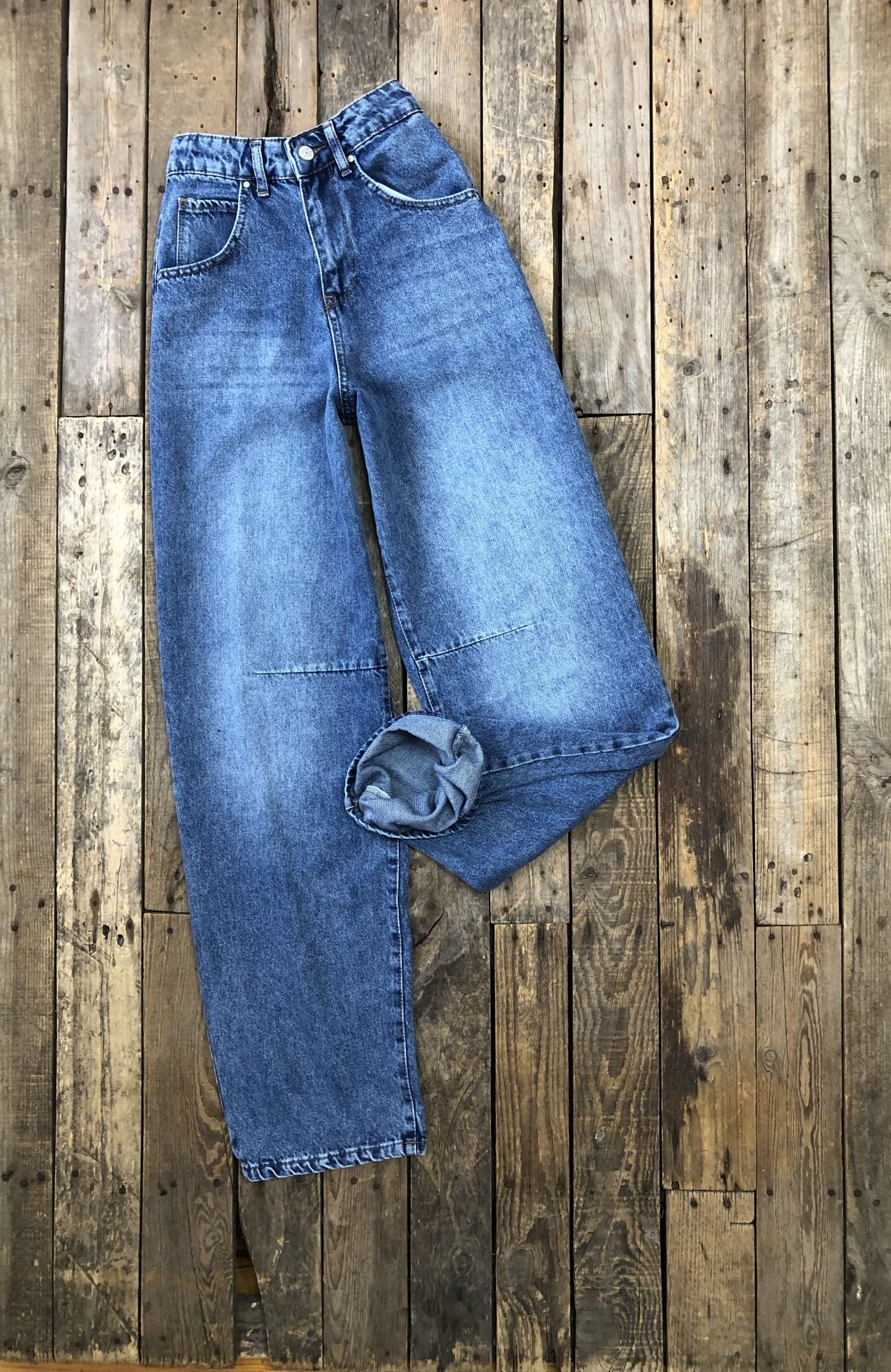 Bel Ayarlanabilen Baggy Kot Pantolon